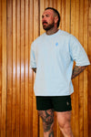 new sky blue over size tee 