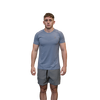 Men's elite performance tee grey front view 