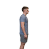 Men's elite performance tee grey side view 