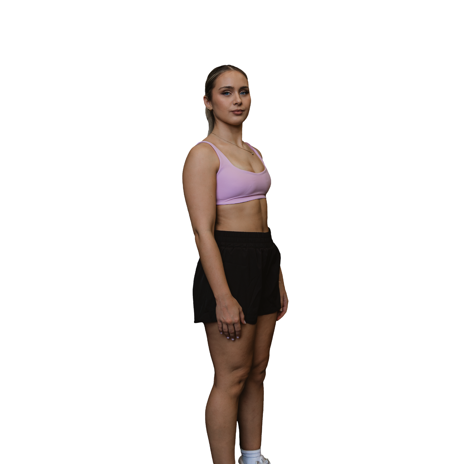 Woman black running shorts 