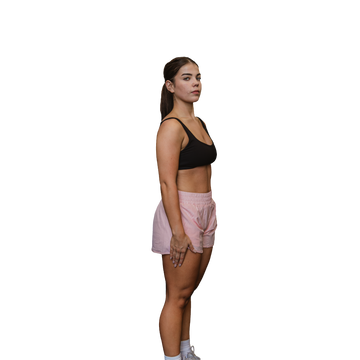 Woman pink running shorts 