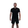Men's cotton lifestyle tee black front view 