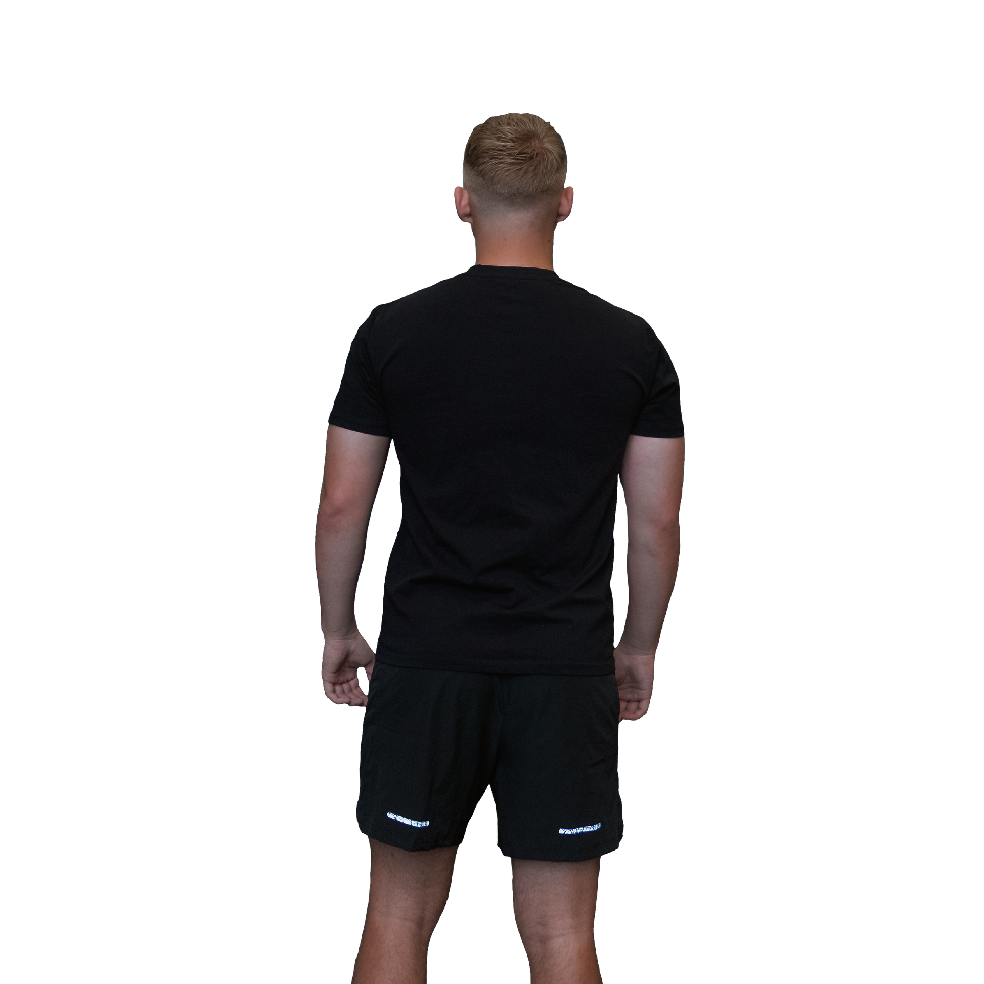 Men's cotton lifestyle tee black rear view