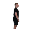 Men's cotton lifestyle tee black side view