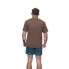Men's cotton lifestyle tee brown rear view
