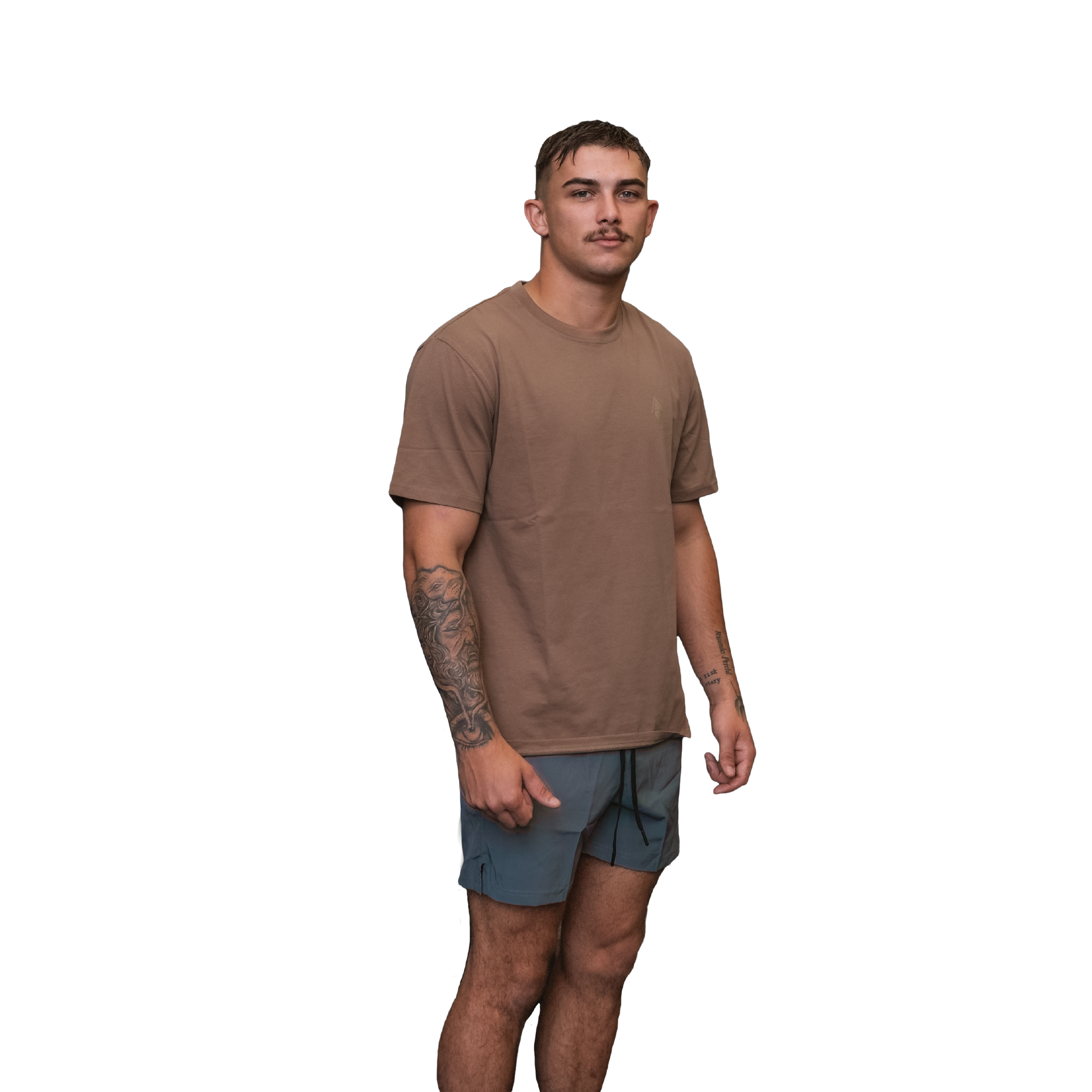 Men's cotton lifestyle tee brown