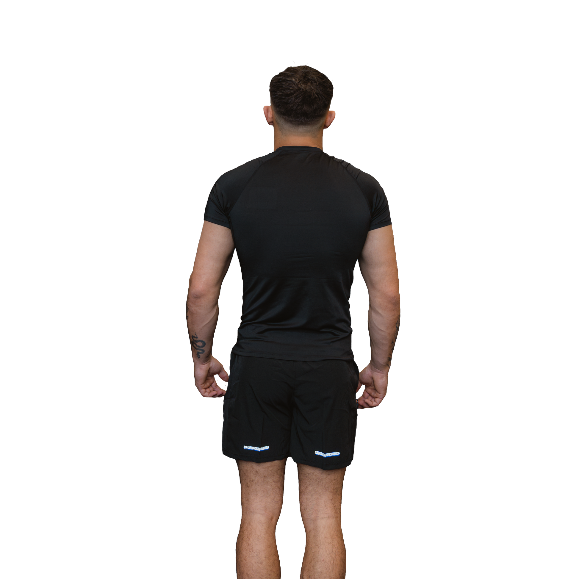 Men's ultra–Compression Tee black rear view 