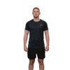 Men's elite performance tee black front view