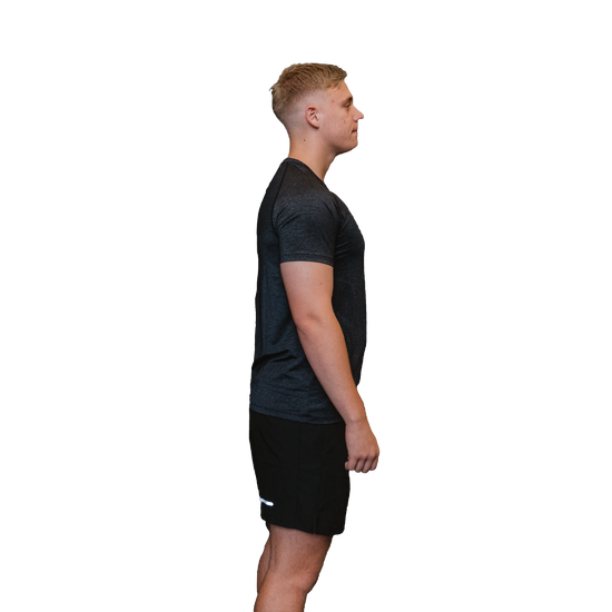 Men's elite performance tee black side view 