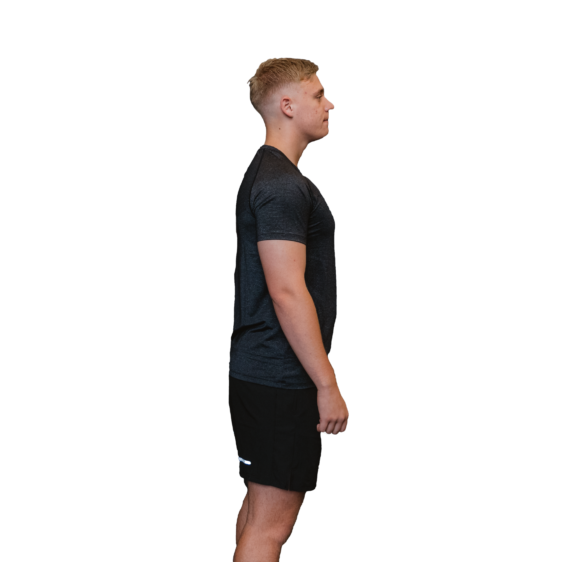 Men's elite performance tee black side view 