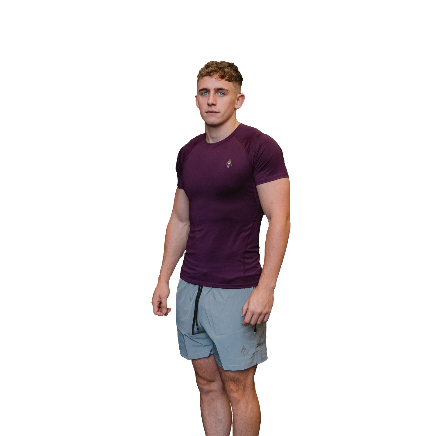 Men's ultra–Compression Tee plum 
