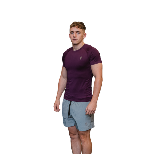 Men's ultra–Compression Tee plum 