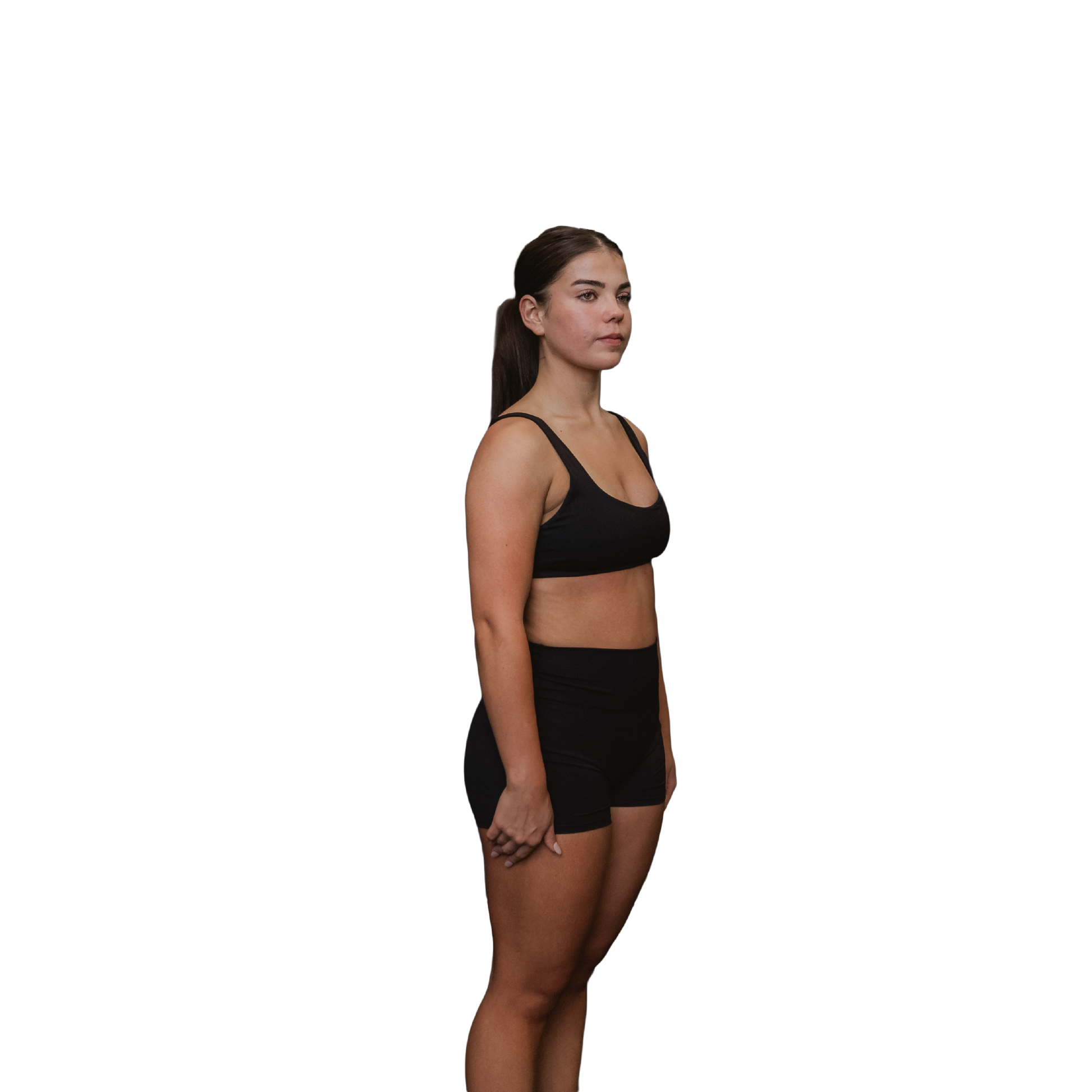 Women's black yoga shorts 