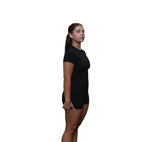 Women black performance tee 