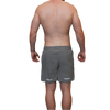 Men’s grey training shorts rear view